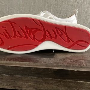 Christian louboutin white happyrui spikes sneakers